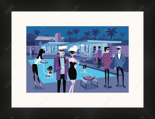 Framed print with mat & glazing